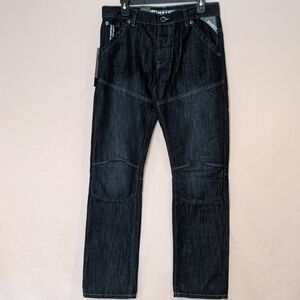 Enzo 989 Mens Dark Wash Straight Fit Denim Jeans EZ244 size 30S